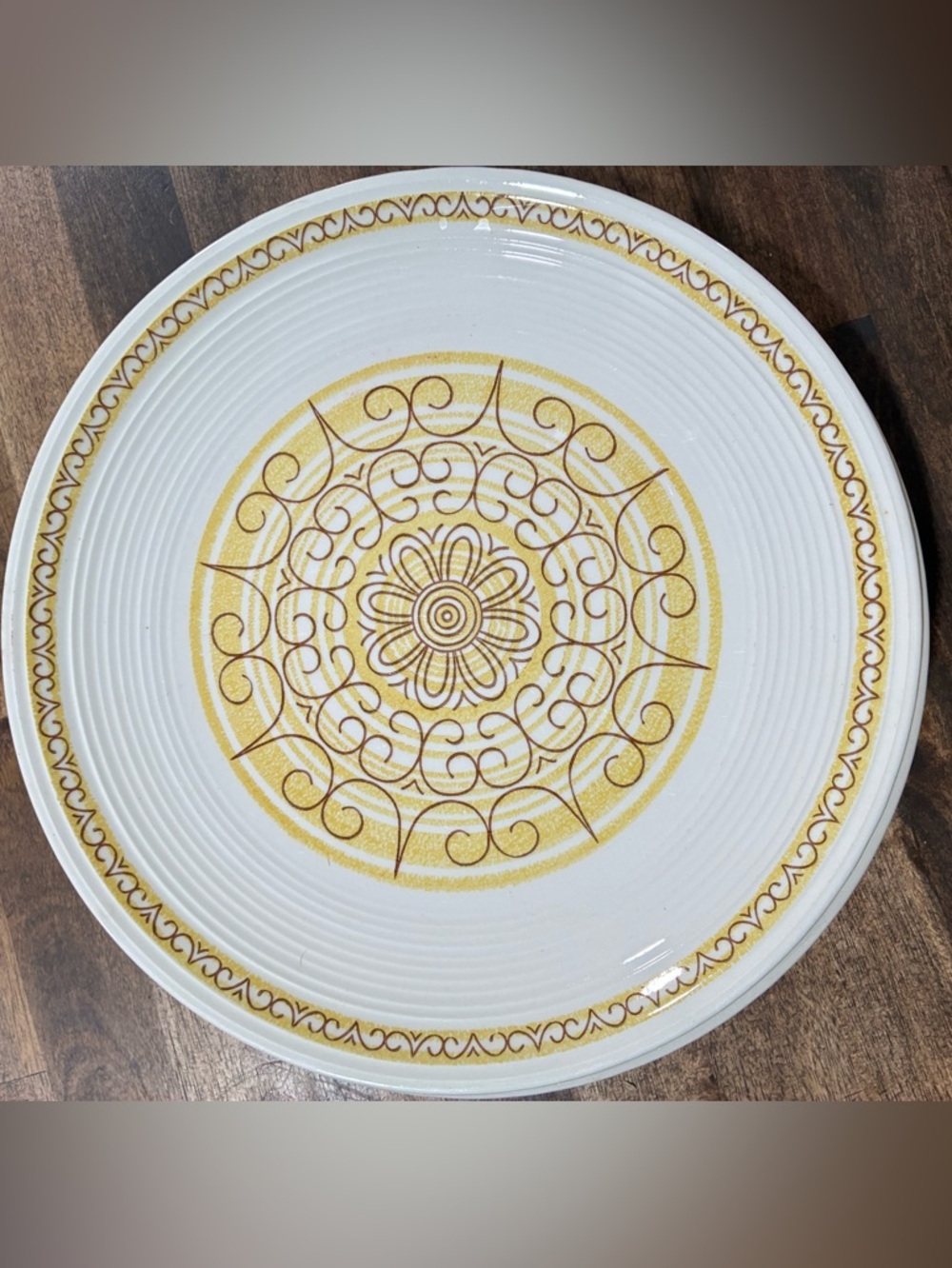 Vintage Retro Max Schonfeld "Sierra" Casual Ironstone 10" Dinner Plate Set of 4 - Picture 2 of 6
